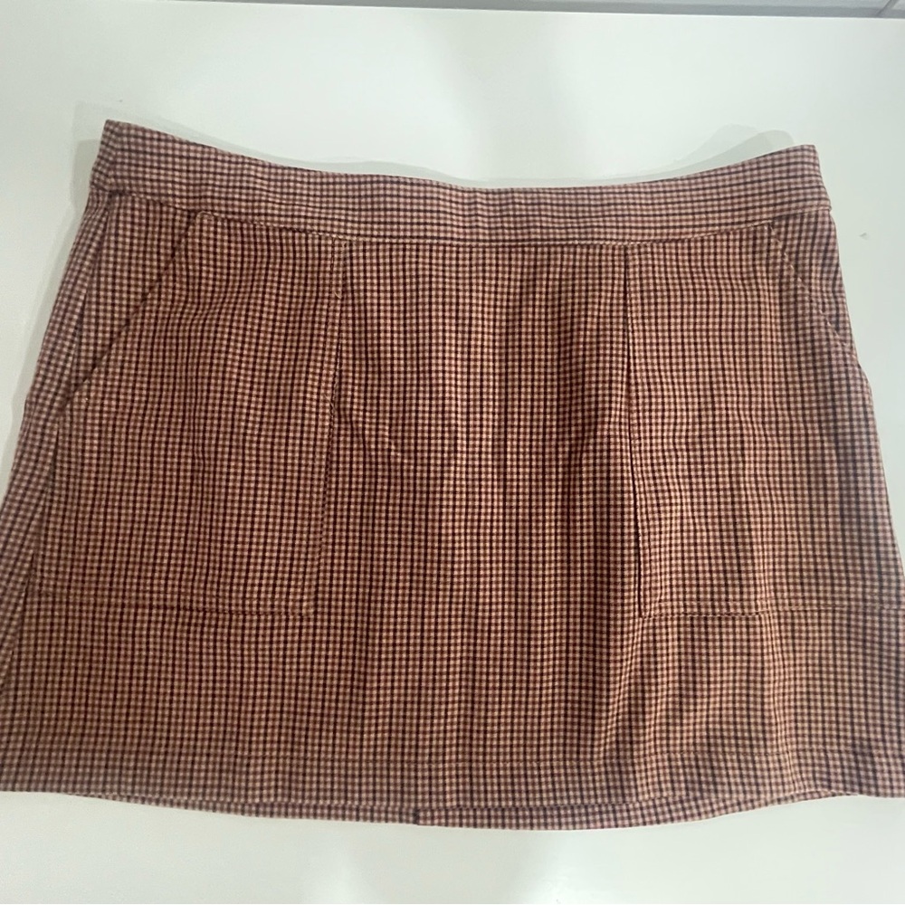Classic Brown Checkered Skirt A New Day Wild Fable